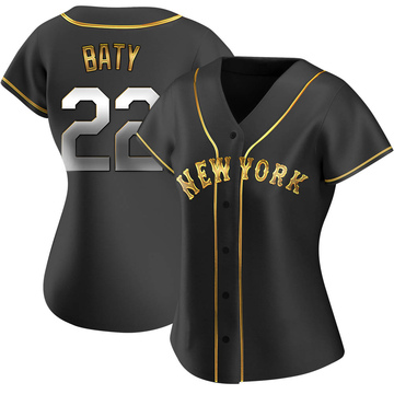Brett Baty #22 - Team Issued White Pinstripe Jersey - 2023 Season