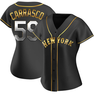 Carlos Carrasco #59 - Game Used Jackie Robinson Day Jersey and Hat Combo -  5 IP, 2 ER, 3 K's - Mets vs. Athletics - 4/15/23