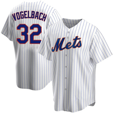 Mens Majestic New York Mets DANIEL VOGELBACH Baseball Jersey GRAY New –
