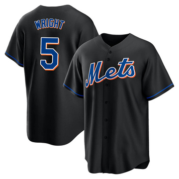 New York Mets NYM #5 David Wright Majestic Black Size L MLB