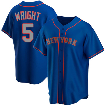 Women's New York Mets David Wright Majestic Threads Royal 3/4