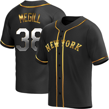 Tylor Megill #38 - Team Issued White Pinstripe Jersey with Seaver Patch -  2021 Season